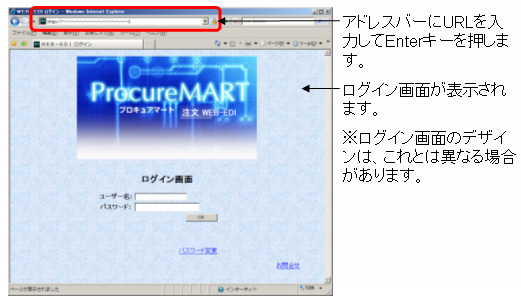 ログイン画面